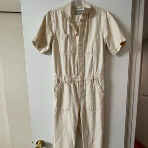 Everlane The Short Sleeve Denim Coverall Jumpsuit
